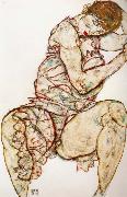 Egon Schiele Seated Woman with her Left Hand in her Hair china oil painting reproduction